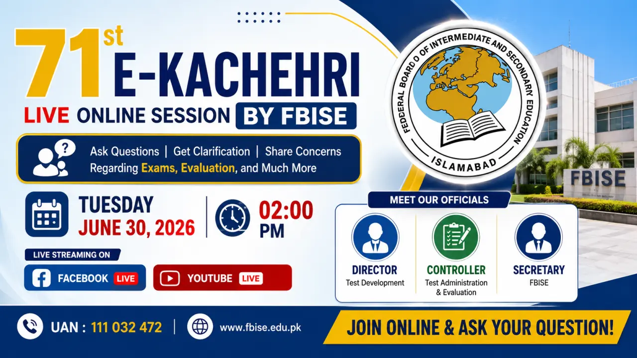 FBISE 71st E-Kachehri 2026 Live