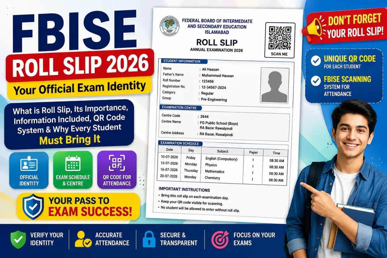 FBISE Roll Slip 2026: Importance, Information