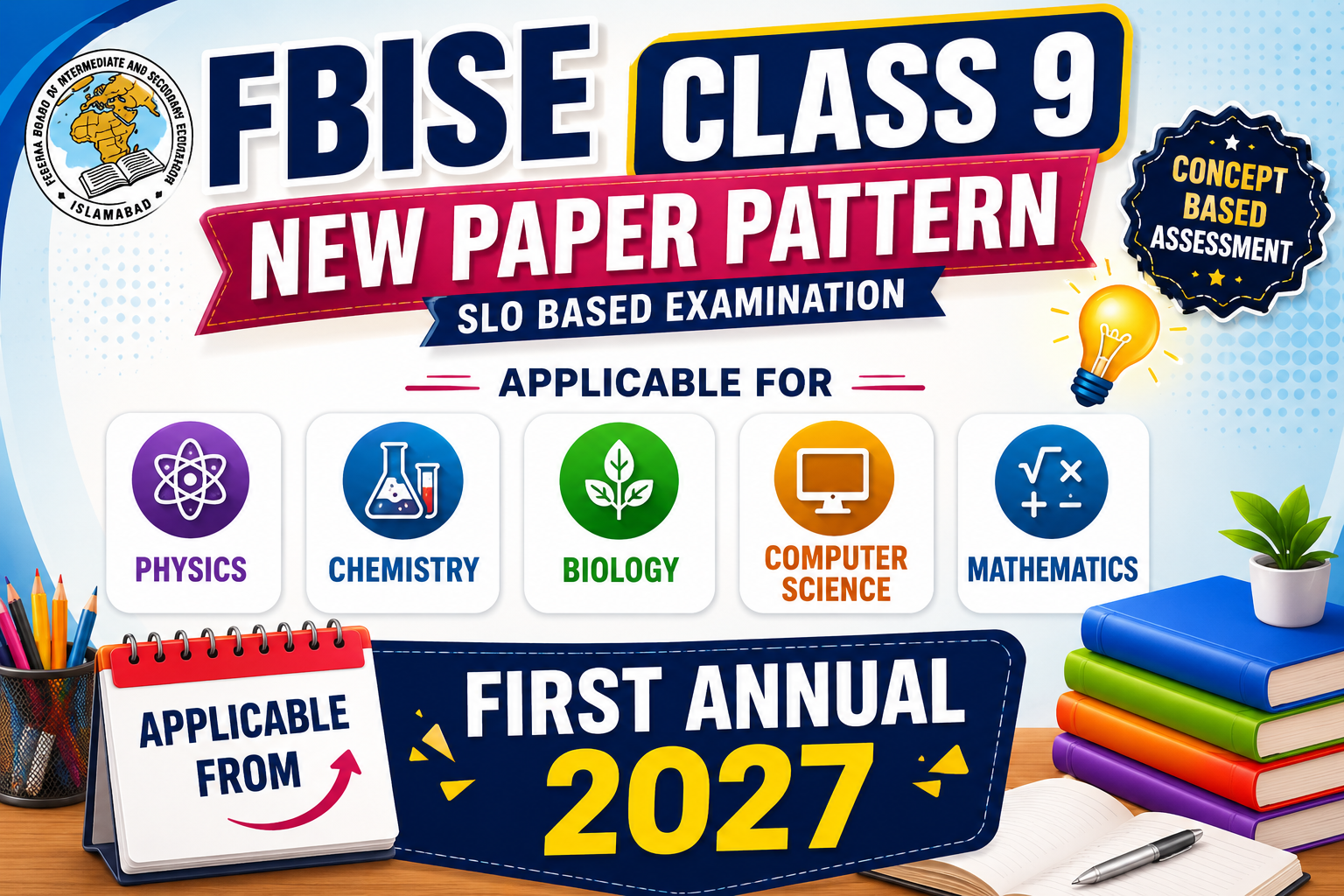 FBISE SSC I new paper pattern