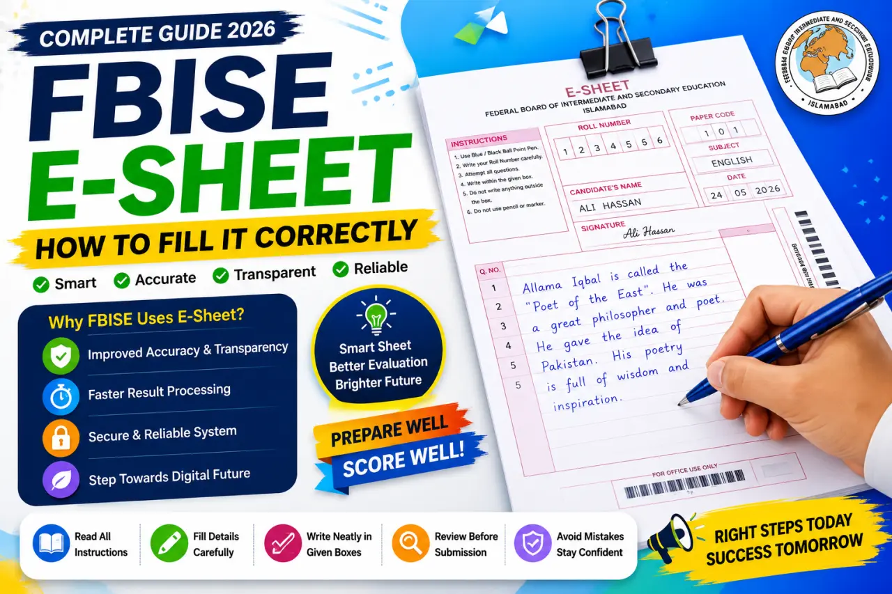 Use of E Sheet in FBISE