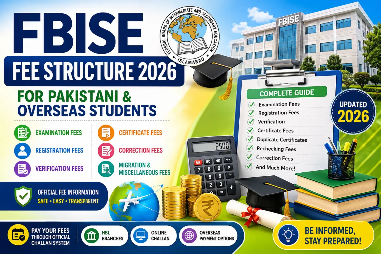 BISE Fee Structure 2026 for Pakistani and Overseas Students